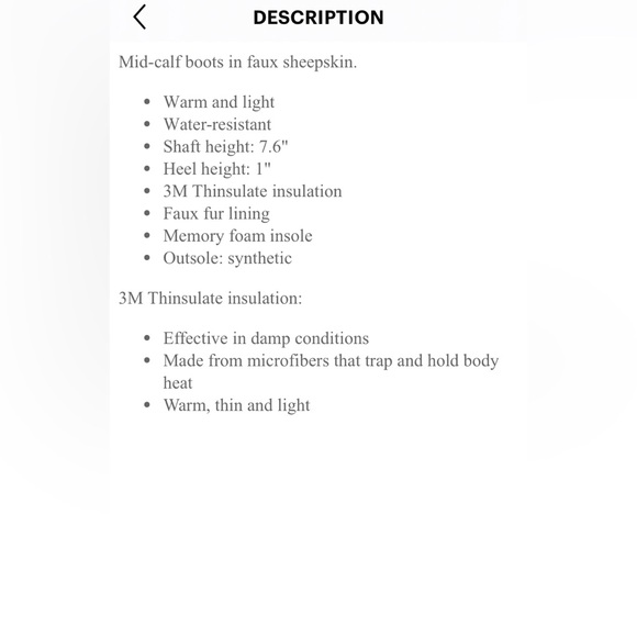 Mid-Calf Boots in Faux Sheep Skin. Size 8 - Picture 4 of 5